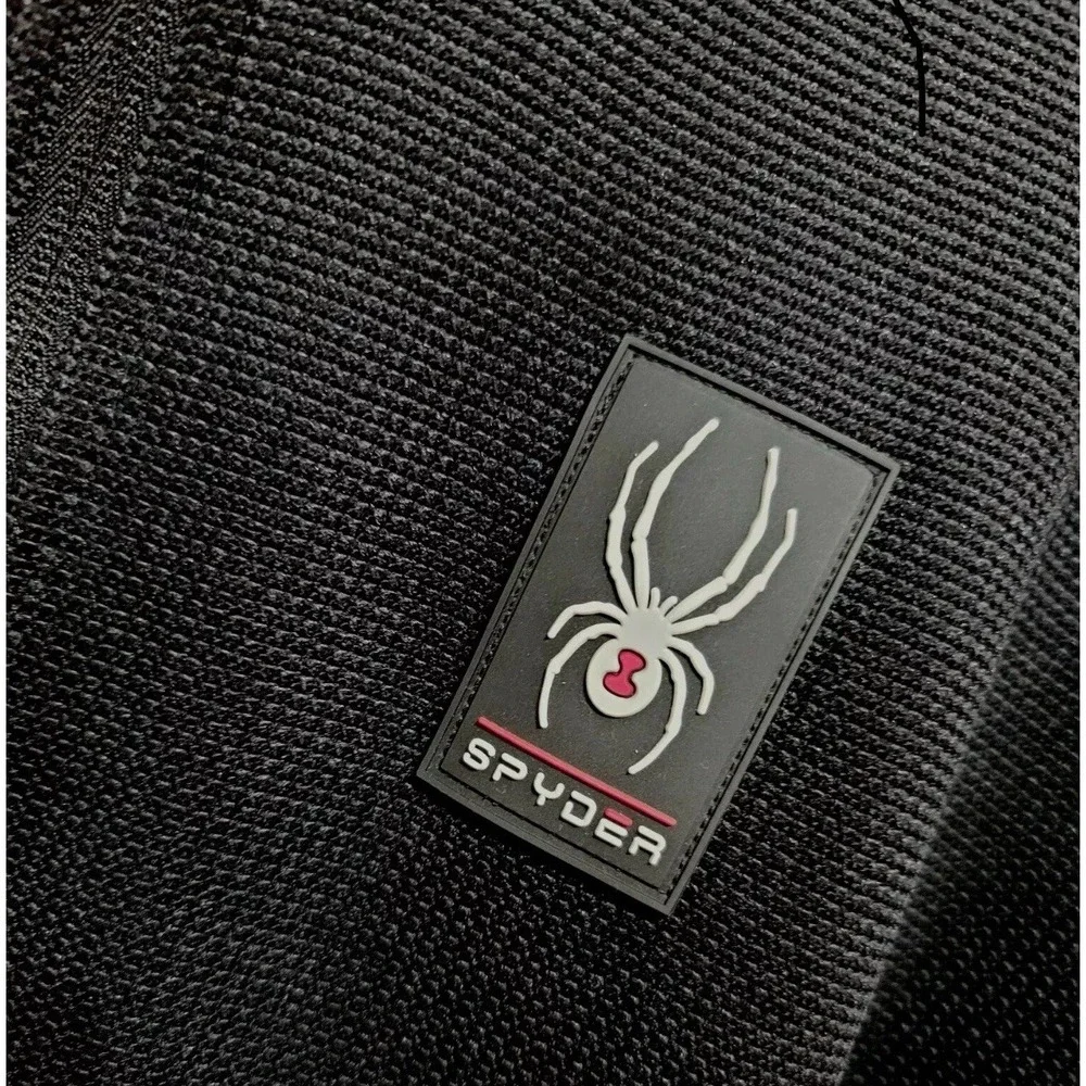 Spyder Sweater Jacket Fleece Mens Sz L Black Outbound Core Half 1/4Zip‎ Pullover